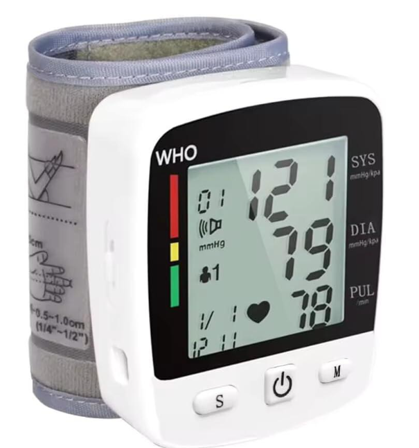 Monitor de pressão arterial de pulso – portátil e fácil de usar